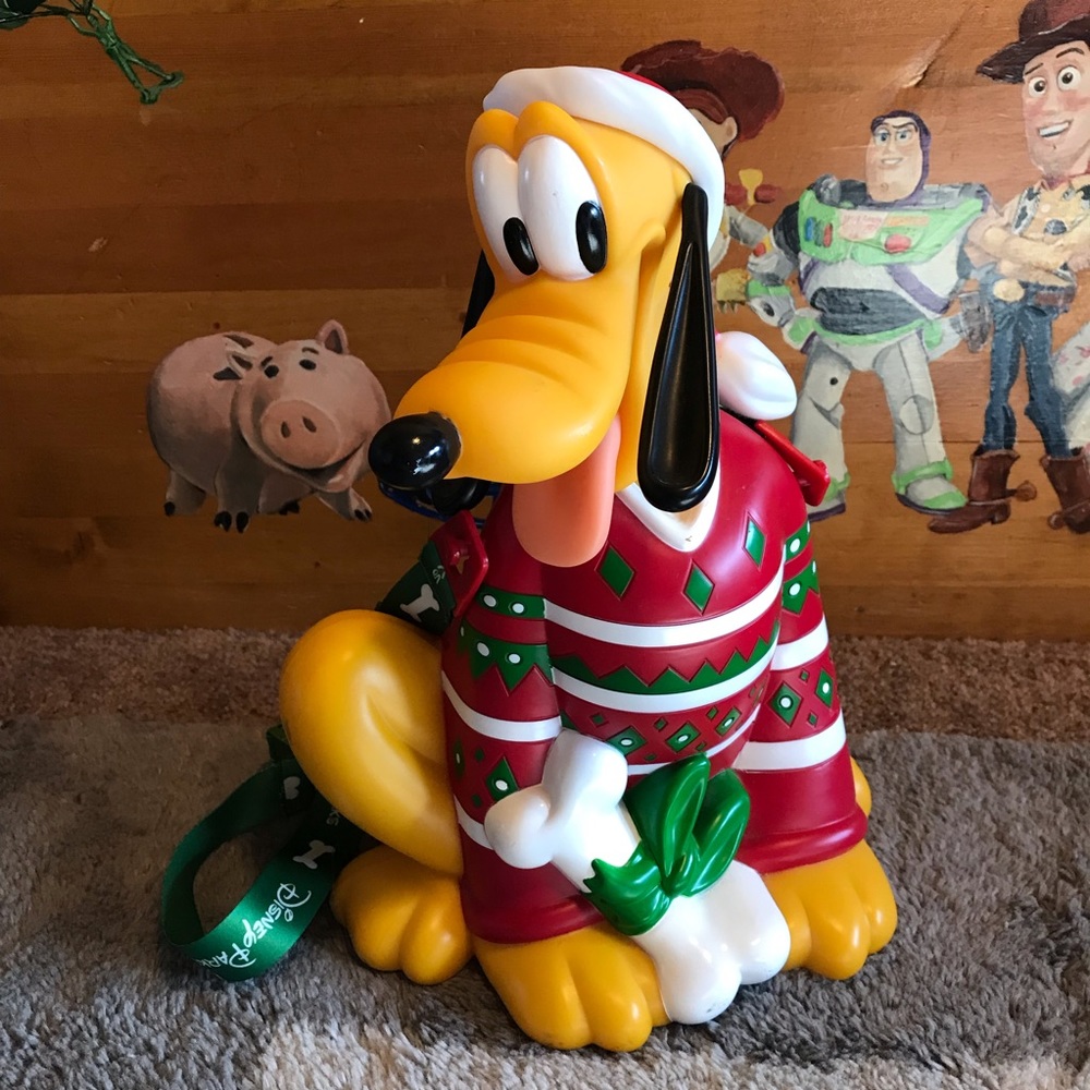 Disneyland Pluto Christmas Popcorn Bucket